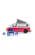 Siku Super. VW T6 California z ruchomym dachem i akcesoriami