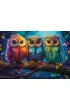 Puzzle 1000 el. Three Little Owls Castorland