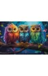 Puzzle 1000 el. Three Little Owls Castorland