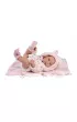 Lalka winylowa Bobas Nica z r�owym kocykiem 40cm Llorens