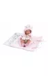 Lalka winylowa Bobas Nica z r�owym kocykiem 40cm Llorens