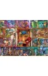 Puzzle 1500 el. Bogata bilblioteka Ravensburger