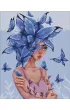 Ideyka Diamentowa mozaika - Motyle my�li z kryszta�kami 40x50cm