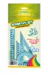 Cricco Zestaw geometryczny z linijk� 4 elementy