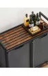 Songmics Stojcy kosz na pranie 2 komory LOFT szary