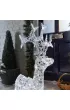 H&S Decoration Renifer akrylowy duy 100 LED biay