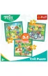 Puzzle 3w1 (20+36+50 el.) Poznaj Trefliki