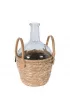 H&S Decoration Wazon szklany w plecionej osonie Boho