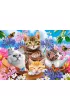 Puzzle 70 el. Kittens with Flowers Castorland