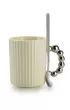 HowHomely Serwis kawowy Luca Silver Cream