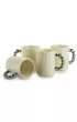 HowHomely Serwis kawowy Luca Silver Cream