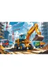 Puzzle 60 el. Traktor koparko - �adowarka Trefl