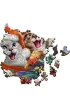 Puzzle drewniane 500+1 el. �wi�teczne kotki Trefl