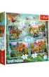 Puzzle 4w1 - Wyj�tkowe dinozaury (12+15+20+24 el.) Trefl