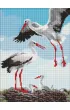Ideyka Diamentowa mozaika - Rodzina bocian�w 30x40cm