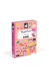 Puzzle Magnetyczna ukadanka mieszne buzie Dziewczynka Magnetibook Janod