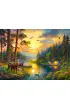 Puzzle 3000 el. Sunset over Forest River Castorland