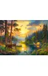 Puzzle 3000 el. Sunset over Forest River Castorland