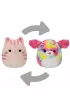 Pluszak Squishmallows Flipmallows Seria 17 13 cm Laura/Shena - Pink Tabby Cat/Rainbow Tie-Dye Dog Jazwares