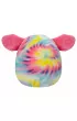 Pluszak Squishmallows Flipmallows Seria 17 13 cm Laura/Shena - Pink Tabby Cat/Rainbow Tie-Dye Dog Jazwares