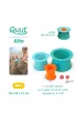 Zestaw 3 foremek do piasku Wie�a Alto Lagoon Green + Vintage Blue + Mighty Orange Quut