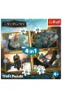 Puzzle 4w1 - Smocze dni (35+48+54+70 el.) Trefl
