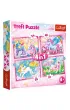 Puzzle 4w1 - Jednoro�ce i magia (35+48+54+70 el.) Trefl