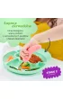 Nana`s Manners Etap 2, Talerz silikonowy tr�jdzielny z przyssawk�, zielony