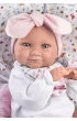 Lalka bobas winylowa Tina w r�owym �piworze 40cm Llorens