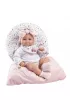 Lalka bobas winylowa Tina w r�owym �piworze 40cm Llorens