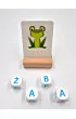 Montessori zabawka edukacyjna kostka po kostce - pisanie  6 kostek Multigra