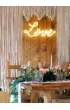 PartyDeco Neon led Love bia�y 61x27.4 cm