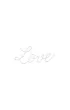 PartyDeco Neon led Love bia�y 61x27.4 cm