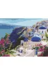 Brushme Malowanie po numerach - krajobraz Santorini 40x50cm