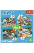 Puzzle 4w1 - Wioska Smerf�w (35+48+54+70 el.) Trefl