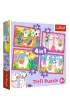Puzzle 4w1 Lamy na wakacjach Trefl