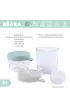 Beaba Zestaw pojemnikw soiczkw szklanych z hermetycznym zamkniciem Airy Green i Light Mist 150 ml + 250 ml