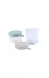 Beaba Zestaw pojemnikw soiczkw szklanych z hermetycznym zamkniciem Airy Green i Light Mist 150 ml + 250 ml