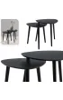 H&S Decoration Zestaw stolik�w bocznych czarne drewniane