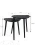 H&S Decoration Zestaw stolik�w bocznych czarne drewniane