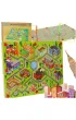 Gra labirynt magnetyczna planszowa drewniana do podr�y du�e miasto 2 graczy