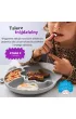 Nana`s Manners Etap 2, Talerz silikonowy tr�jdzielny z przyssawk�, szary
