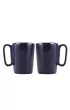 Vialli Design Kubki ceramiczne z uszkiem Fuori granatowe 30046 2 x 250 ml