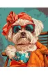 Ideyka Malowanie po numerach - Stylowy Shih tzu 40x50cm