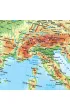 Mapa �cienna Europa polityczno fizyczna dwustronna 1:12 000 000