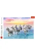 Puzzle 500 el. Bia�e konie w galopie Trefl