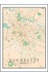 Bukareszt mapa kolorowa - plakat 42x59,4 cm