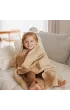 Kocyk z we�ny merino ciemny be�