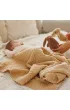 Kocyk z we�ny merino ciemny be�