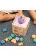 Kostka Kr�lik z elementami do dopasowania, drewniana zabawka edukacyjna Milan